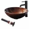 Promo 🌟 Yescom Tempered Bathroom Glass Vessel Sink And Faucet Drain Set, Style A 🎁 -Bathroom Sinks Shop 775194cb0acb52b3 2339 w800 h800 b1 p0