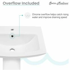 Discount ๐ Swiss Madison Sublime Pedestal Bathroom Sink Rectangular With Single Faucet Hole ๐ 24 Discount ๐ Swiss Madison Sublime Pedestal Bathroom Sink Rectangular With Single Faucet Hole ๐ -Bathroom Sinks Shop 7911a29b00b6585d 4920 w800 h800 b1 p0