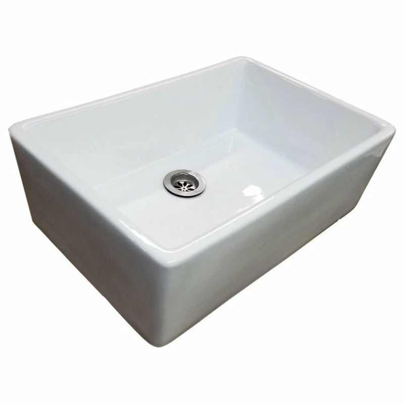 Wholesale ❤️ Unbranded 24" White Fireclay Farmhouse Apron Studio Bathroom Sink With Drain Kit ⌛ 3 Wholesale ❤️ Unbranded 24" White Fireclay Farmhouse Apron Studio Bathroom Sink With Drain Kit ⌛
