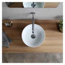 Coupon 🎉 Scarabeo Ceramiche 13" Small Round Ultra Thin Ceramic Vessel Sink ✔️ -Bathroom Sinks Shop 7b71b8300b55e574 5799 w800 h800 b0 p0