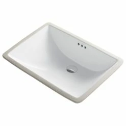 Cheapest ❤️ Kraus USA, Inc. Elavo Ceramic Rectangle Undermount Bathroom Sink, White 🔥 -Bathroom Sinks Shop 801179c00254a7bb 6239 w800 h800 b1 p0