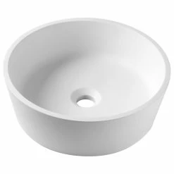 Deals 😍 Kraus USA, Inc. Natura Round Vessel Bathroom Sink, Stone Resin Solid Surface 💯