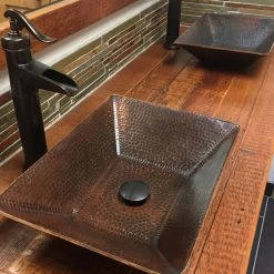 Top 10 🧨 Premier Copper Products 17" Modern Rectangle Hand Forged Old World Copper Vessel Sink ✨ -Bathroom Sinks Shop 80914eea00774dd0 5749 w800 h800 b0 p0