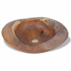 Hot Sale 🤩 Vida XL LLC VidaXL Solid Teak Wood Basin Wash Sink Bathroom Home Indoor Washbowl Bowl 🎁 -Bathroom Sinks Shop 83510a220c00b060 2103 w800 h800 b1 p0