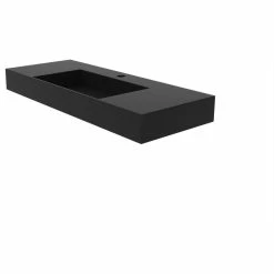 Deals 👏 Castello USA Juniper Bathroom Vanity Top, Black, 48", Center Basin, Standard ⌛ -Bathroom Sinks Shop 844182f3012972ad 3973 w800 h800 b1 p0