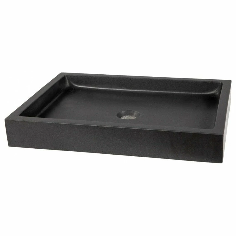Outlet ๐ Eden Bath - Vessel Sinks Modern Black Lava Stone Rectangular Bathroom Vessel Sink, 22"x16" โจ 4 Outlet ๐ Eden Bath - Vessel Sinks Modern Black Lava Stone Rectangular Bathroom Vessel Sink, 22"x16" โจ - Image 2