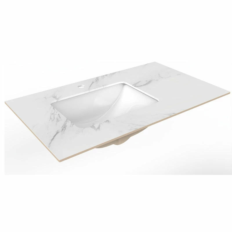 New ๐ฏ Castello USA Cassandra Porcelain Vanity Top, White Basin, 36" Left โญ 4 New ๐ฏ Castello USA Cassandra Porcelain Vanity Top, White Basin, 36" Left โญ - Image 2