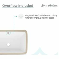 Wholesale 🔔 Swiss Madison Voltaire 21 Rectangular Under-Mount Bathroom Sink 🛒 -Bathroom Sinks Shop 8791094b001c655f 7025 w800 h800 b1 p0