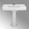Hot Sale 🎉 Renovators Supply Manufacturing Darbyshire Pedestal Bathroom Sink White With Centerset Faucet Holes And Overflow 😍 -Bathroom Sinks Shop 885134d30f3bfc46 0480 w800 h800 b0 p0