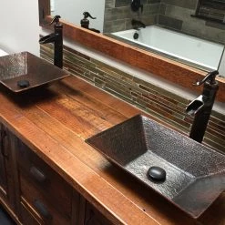 Top 10 🧨 Premier Copper Products 17" Modern Rectangle Hand Forged Old World Copper Vessel Sink ✨ -Bathroom Sinks Shop 8b01729e00774dd2 5749 w800 h800 b0 p0