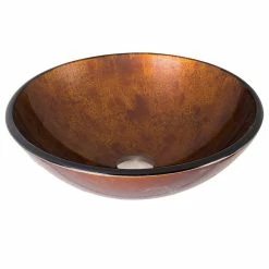 Best deal ๐ VIGO Glass Vessel Bathroom Sink, Russet Glass ๐
