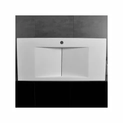 Cheap ✨ Homary Modern Wall-Mounted Rectangular Stone Resin V-Shaped Sink, Glossy White 🌟 -Bathroom Sinks Shop 8c6144400e7632f2 9987 w800 h800 b0 p0