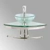 Coupon 🔥 Renovators Supply Manufacturing Glass Wall Mount Bathroom Vessel Sink Round Corner With Chrome Faucet Towel Bar 🥰 -Bathroom Sinks Shop 91d102c20f3bfc23 0309 w800 h800 b0 p0