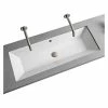 Outlet ⭐ Scarabeo Ceramiche Rectangular White Ceramic Trough Undermount Sink, No Hole ⌛ -Bathroom Sinks Shop 92f11de80ca7a9de 0407 w800 h800 b0 p0