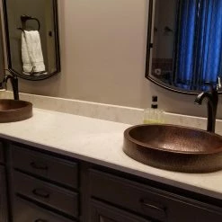 Best deal ⌛ Premier Copper Products Round 👗 Skirted Vessel 🔨 Hammered Copper Sink, Oil Rubbed Bronze 🌟 -Bathroom Sinks Shop 93213b0d0197ebe0 5746 w800 h800 b0 p0