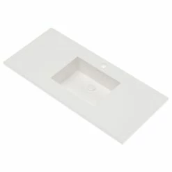 Promo 🧨 Castello USA Serenity Solid Surface Bathroom Vanity Top With Sink, White, 48", Standard 🔥 -Bathroom Sinks Shop 93d1efe70f10a267 4202 w800 h800 b1 p0