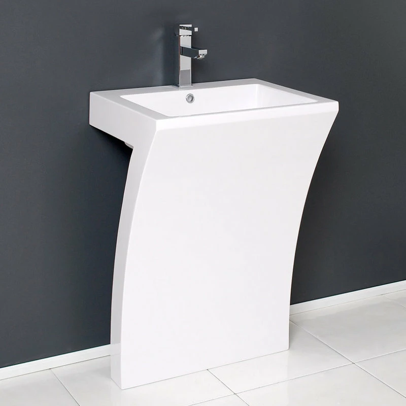 Deals ✨ Fresca Quadro Pedestal Sink, White ❤️ 4 Deals ✨ Fresca Quadro Pedestal Sink, White ❤️ - Image 2