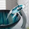Cheap 👏 Kraus USA, Inc. Glass Vessel Sink, Bathroom Waterfall Faucet, PU Drain, Mount Ring, Chrome 🎁 -Bathroom Sinks Shop 9581d3c703518c81 9018 w800 h800 b0 p0
