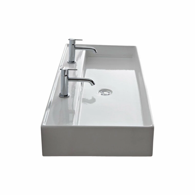 Best deal ๐ Scarabeo Ceramiche Rectangular White Ceramic Wall Mounted Or Vessel Sink, Two Hole โค๏ธ 4 Best deal ๐ Scarabeo Ceramiche Rectangular White Ceramic Wall Mounted Or Vessel Sink, Two Hole โค๏ธ - Image 2
