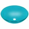 Best Sale 🎁 MR Direct Sinks And Faucets 601 Colored Glass Vessel Sink, Turquoise, Sink Only, No Additional Accessories 👍