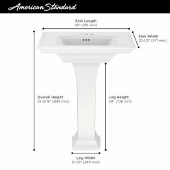 Deals 🥰 American Standard Brands Town Square S Pedestal Sink, 4" Centers, White 💯 -Bathroom Sinks Shop 9b51376d0d9f973e 8135 w800 h800 b0 p0