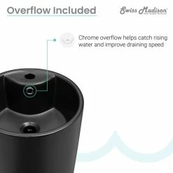 Buy 😉 Swiss Madison Monaco Circular Basin Pedestal Sink, Matte Black ✨ -Bathroom Sinks Shop 9b6171b000b658af 1840 w800 h800 b0 p0