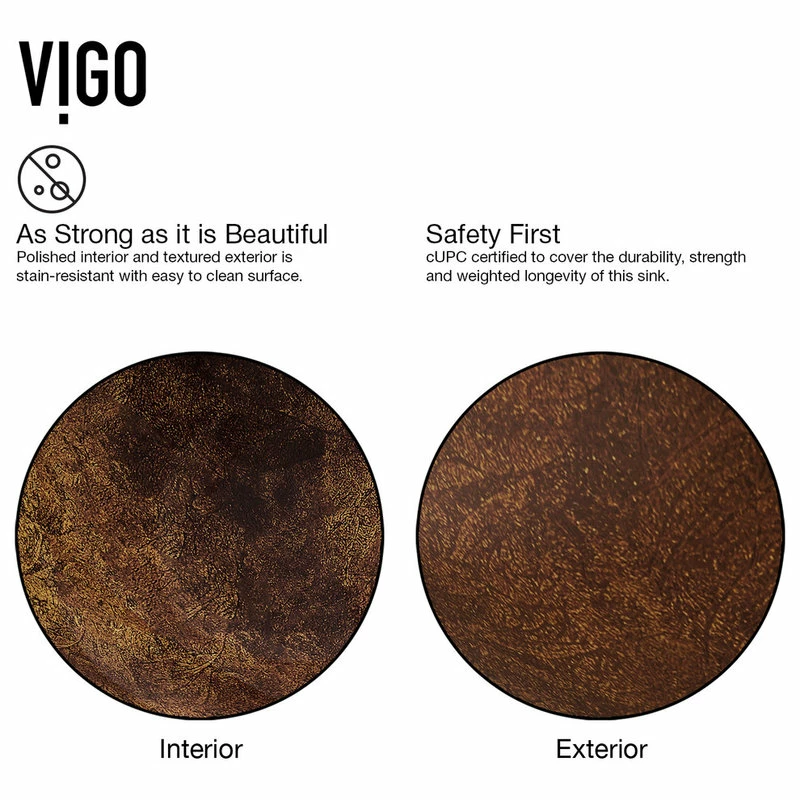 Coupon ๐งจ Vigo VG07505 16-1/2" Glass Bathroom Vessel Sink - Russet ๐ฏ 5 Coupon ๐งจ Vigo VG07505 16-1/2" Glass Bathroom Vessel Sink - Russet ๐ฏ - Image 3