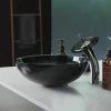 Cheapest ๐ Swiss Madison Cascade 16.5 Glass Vessel Sink With Faucet, Black โ 2 Cheapest ๐ Swiss Madison Cascade 16.5 Glass Vessel Sink With Faucet, Black โ -Bathroom Sinks Shop 9d1147b9001842c9 7371 w800 h800 b0 p0