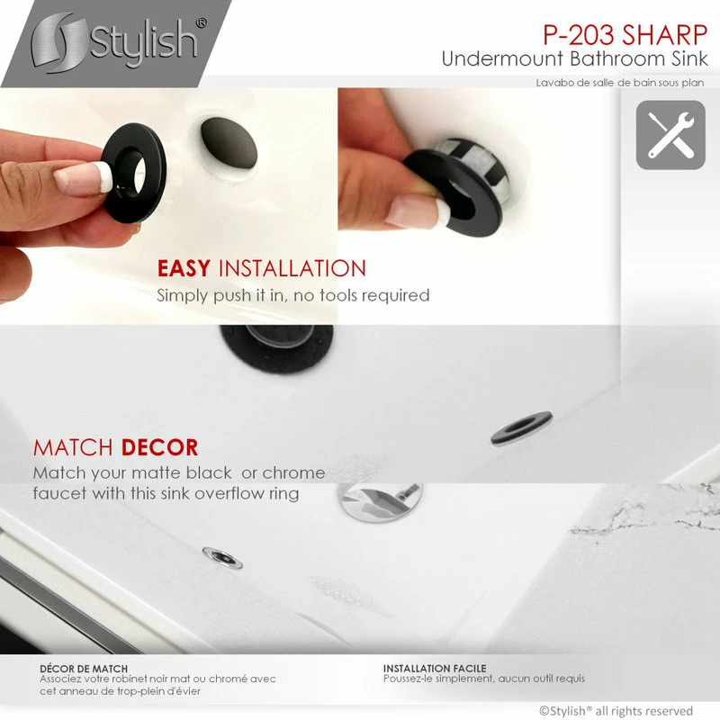 Buy π STYLISH 21" Rectangular Undermount Ceramic Bathroom Sink, 2 Overflow Finishes βοΈ 10 Buy π STYLISH 21" Rectangular Undermount Ceramic Bathroom Sink, 2 Overflow Finishes βοΈ - Image 8