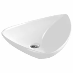 Discount 🎉 Fine Fixtures White Vitreous China Triangular Vessel Sink ✔️