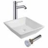 Best Pirce 😍 Yescom Aquaterior Square Porcelain Ceramic Vessel Sink With Drain & Faucet 🎉 -Bathroom Sinks Shop a091ff880c365033 9014 w800 h800 b1 p0