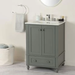 Hot Sale 💯 Maykke Brighton Rectangle Sink Top, White Ceramic, 25", 8" Widespread Faucet Hole 🔔 -Bathroom Sinks Shop a481a89e0aa6ce27 0979 w800 h800 b0 p0