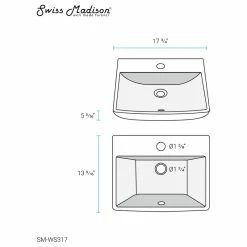 Flash Sale 🥰 Swiss Madison Sublime Compact Ceramic Wall Hung Sink 😉 -Bathroom Sinks Shop a6210fe60230b374 7492 w800 h800 b1 p0