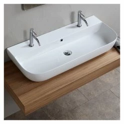 Best Sale 🎉 Scarabeo Ceramiche 38" Trough Ceramic Wall Mounted Or Vessel Sink 👏 -Bathroom Sinks Shop a7d13f820b55e57c 5799 w800 h800 b0 p0
