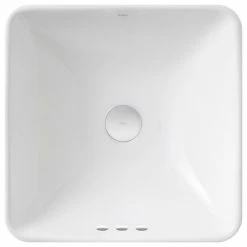 Best Sale 🔔 Kraus USA, Inc. Elavo Ceramic Square Semi-Recessed White Sink, PU Drain Oil Rubbed Bronze ❤️ -Bathroom Sinks Shop ab318f4f00e5e80c 8832 w800 h800 b1 p0