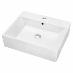 Wholesale 😍 Dawn Kitchen & Bath Products, Inc Dawn Vessel Above-Counter Rectangle Ceramic Art Basin With Single Faucet Hole 🧨