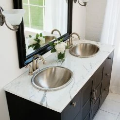 Best Sale ✔️ SINKOLOGY Edison 19" Dual Mount Oval Bathroom Sink, 🔨 Hammered Nickel ✨ -Bathroom Sinks Shop ac6182a205ca35fa 7996 w800 h800 b0 p0