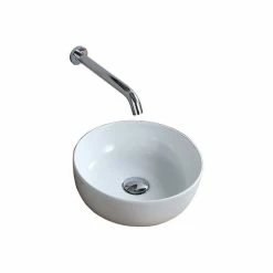 Coupon ๐ Scarabeo Ceramiche 13" Small Round Ultra Thin Ceramic Vessel Sink โ๏ธ