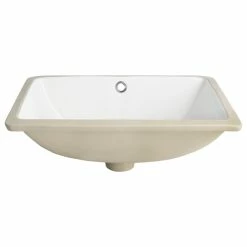Best Pirce ⭐ Safavieh Seaton Porcelain Ceramic Vitreous Rectangular 18.5" Undermount Bathroom Sink 🎁