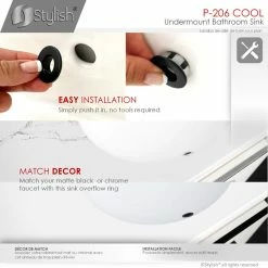 Best deal 𧨠STYLISH 19" Oval Undermount Ceramic Bathroom Sink With 2 Overflow Finishes π 24 Best deal 𧨠STYLISH 19" Oval Undermount Ceramic Bathroom Sink With 2 Overflow Finishes π -Bathroom Sinks Shop aee122830043a07e 8549 w800 h800 b0 p0