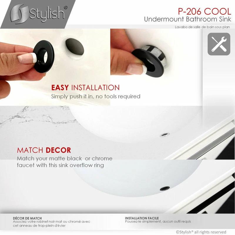 Best deal 𧨠STYLISH 19" Oval Undermount Ceramic Bathroom Sink With 2 Overflow Finishes π 12 Best deal 𧨠STYLISH 19" Oval Undermount Ceramic Bathroom Sink With 2 Overflow Finishes π - Image 10