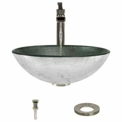 Buy ๐ MR Direct Sinks And Faucets 617 Vessel Sink, Brushed Nickel, 731 Vessel Faucet โญ