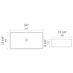 Brand new 😉 Alfi Trade Black Matte 24" Modern Rectangular Above Mount Ceramic Sink 💯 -Bathroom Sinks Shop b0615be3012d3ec6 5516 w800 h800 b1 p0