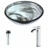 Top 10 🌟 ANZZI Mezzo Series Deco-Glass Vessel Sink With Key Faucet, Polished Chrome ⭐