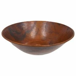 Discount 🔥 SimplyCopper 14" Copper Vessel Bathroom Sink In Natural Fire 👏