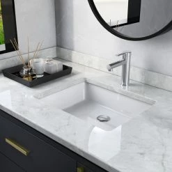 Buy ⌛ DeerValley White Ceramic Rectangular Lavatory Undermount Bathroom Sink With Overflow 🎁 -Bathroom Sinks Shop b30175af024cfd94 8813 w800 h800 b0 p0