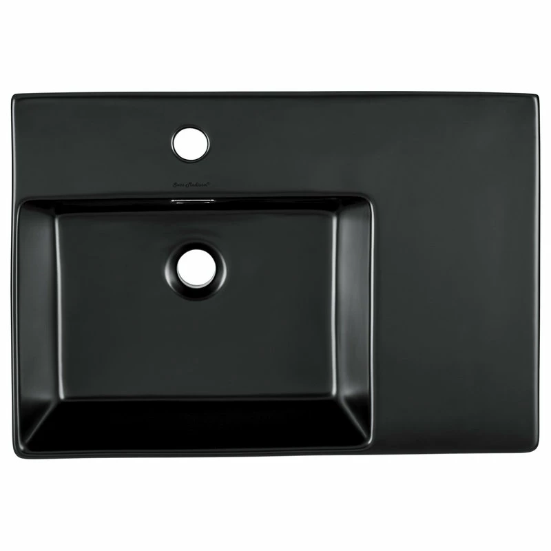 Cheapest ๐ฏ Swiss Madison St. Tropez 24"x18" Ceramic Wall Hung Sink With Left Faucet Mount, Matte Black ๐ 6 Cheapest ๐ฏ Swiss Madison St. Tropez 24"x18" Ceramic Wall Hung Sink With Left Faucet Mount, Matte Black ๐ - Image 4
