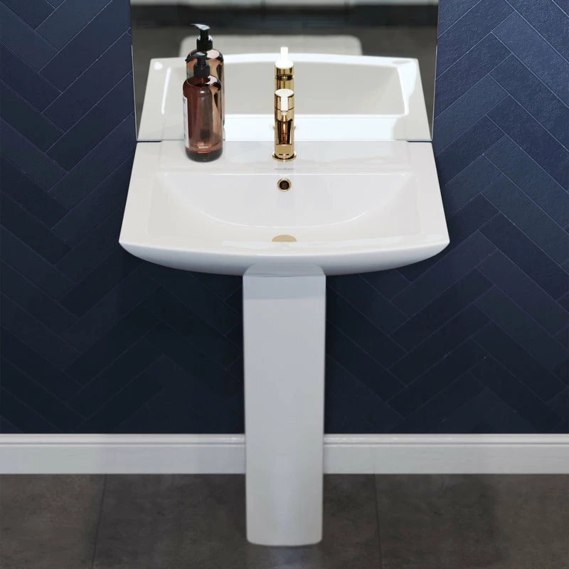Discount ๐ Swiss Madison Sublime Pedestal Bathroom Sink Rectangular With Single Faucet Hole ๐ 9 Discount ๐ Swiss Madison Sublime Pedestal Bathroom Sink Rectangular With Single Faucet Hole ๐ - Image 7