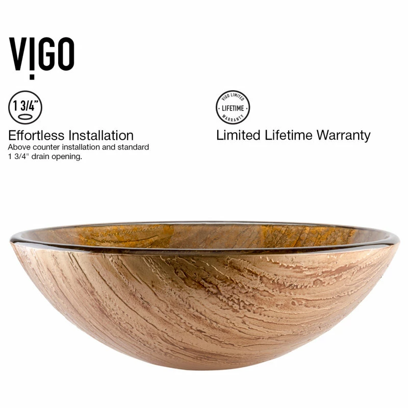 Budget โ VIGO Glass Vessel Bathroom Sink, Amber Sunset ๐ฅ 7 Budget โ VIGO Glass Vessel Bathroom Sink, Amber Sunset ๐ฅ - Image 5