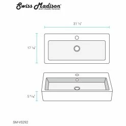 Promo 💯 Swiss Madison Voltaire Wide Rectangle Vessel Sink 😉 -Bathroom Sinks Shop b9210e520fecc851 7313 w800 h800 b1 p0